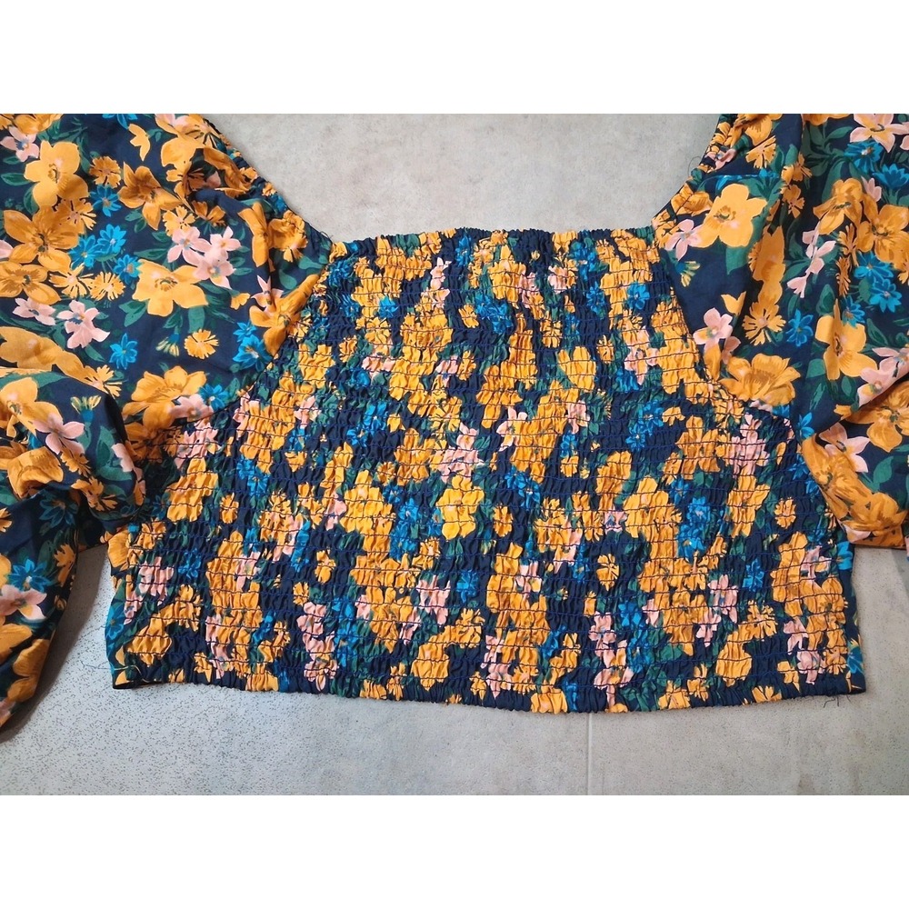 New Live 4 Truth Floral Crop Top Ruffle Sleeves XL Girly Brunch Vacation Resort - Picture 7 of 10